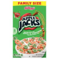 Apple Jacks Cereal, Apple & Cinnamon, Family Size, 16.6 Ounce