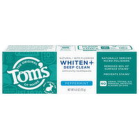 Tom's of Maine Whiten + Deep Clean Peppermint Toothpaste, 4 Ounce