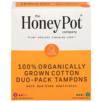 The Honey Pot Company Tampons, Regular/Super, Duo-Pack, 18 Each