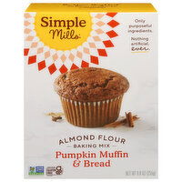 Simple Mills Baking Mix, Pumpkin Muffin & Bread, Almond Flour, 9 Ounce