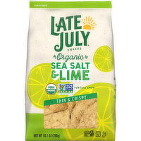 LATE JULY® Snacks Sea Salt & Lime Tortilla Chips, 10.1 Ounce