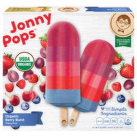 JonnyPops Pops, Dairy Free, Organic, Berry Burst, 8 Each