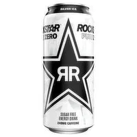 Rockstar Pure Zero Energy Drink, Sugar Free, Silver Ice, 16 Fluid ounce