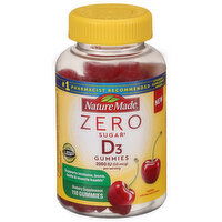 Nature Made Vitamin D3, Zero Sugar, 50 mcg, Gummies, Cherry, 110 Each