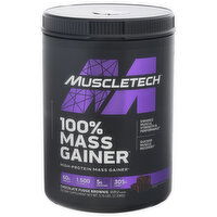 MuscleTech 100% Mass Gainer, Chocolate Fudge Brownie, High-Protein, 5.15 Pound