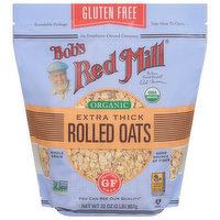 Bob's Red Mill Rolled Oats, Organic, Extra Thick, 32 Ounce