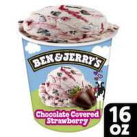 Ben & Jerry's Chocolate Covered Strawberry Ice Cream Pint, 16 Ounce