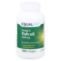 Equaline Fish Oil, 1200 mg, Omega-3, Softgels, 100 Each