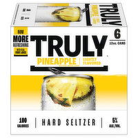 Truly Hard Seltzer, Pineapple, 6 Each