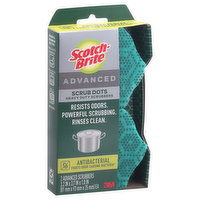 Scotch-Brite Scrubbers, Heavy Duty, Scrub Dots, Advanced, 2 Pack, 2 Each