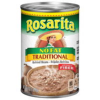 Rosarita Refried Beans, No Fat, Traditional, 16 Ounce