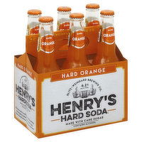 Henrys Hard Soda, Hard Orange, 6 Each