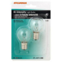 Sylvania Light Bulbs, Hi-Intensity, S11, Clear, 40 Watts, 2 Each