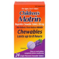 Children's Motrin Children's Ibuprofen, 100 mg, Chewables, Grape Flavored,, 24 Each