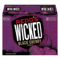 Redds Wicked Beer, Black Cherry, Party Pack, 12 Each