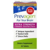 Prevagen For Your Brain, Extra Strength, Chewables, Tablets, Mixed Berry Flavor, 30 Each