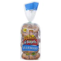 Bubba's Bagels, Blueberry Flavored, Sliced, 6 Each