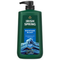 Irish Spring Face + Body Wash, Moisturizing, Moisture Blast, 30 Fluid ounce