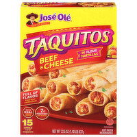 Jose Ole Beef & Cheese Large Taquitos, 15 Each