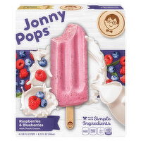 JonnyPops Pops, Raspberries & Blueberries, 4 Each