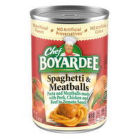 Chef Boyardee Spaghetti and Meatballs in Tomato Sauce, Ready-to-Eat Meal Spaghetti and Meatballs in Tomato Sauce, Ready-to-Eat Meal, 14.5 Ounce