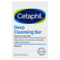 Cetaphil Glycerin Deep Cleansing Bar, 4.5 Ounce
