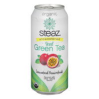 Steaz Green Tea, Iced, Unsweetened Passionfruit, 16 Ounce