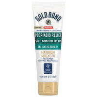 Gold Bond Psoriasis Relief, Multi-Symptoms, Cream, Maximum Strength, 4 Ounce