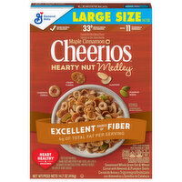 Cheerios Hearty Nut Medley Maple Cinnamon Cereal Large Size, 14.7 Ounce