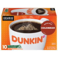 Dunkin' K-Cup Pods Medium Roast Colombian Coffee, 10 Each