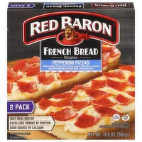 Red Baron Pizza, French Bread, Pepperoni, Singles, 2  Pack, 2 Each