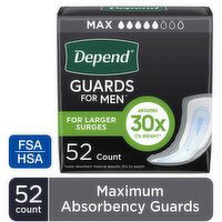 Depend Fresh Protection Maximum Guards for Men, 52 Each