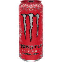 Monster Energy Ultra Monster Energy Ultra Red Monster Energy Ultra, Red, Sugar Free Energy Drink, 16 Fl Oz, 16 Fluid ounce