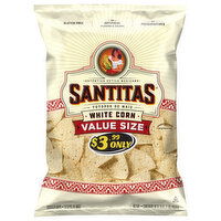 Santitas Tortilla Chips, White Corn, Value Size, 16 Ounce