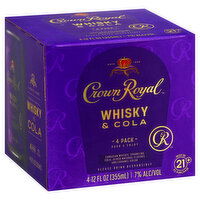 Crown Royal Whisky & Cola, 4 Pack, 4 Each