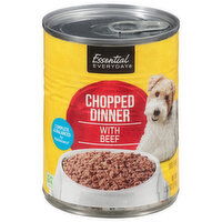 Essential Everyday Dog Food, with Beef, Chopped Dinner, 13.2 Ounce