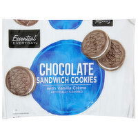 Essential Everyday Sandwich Cookies, with Vanilla Creme, Chocolate, 14.3 Ounce