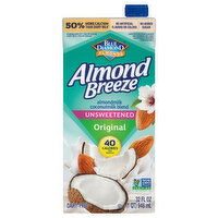 Blue Diamond Almond Breeze Unsweetened Original Almondmilk Coconutmilk Blend, 32 Fluid ounce
