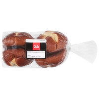 Cub Pretzel Hamburger Rolls, 4 Each