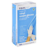 Equaline Exam Gloves, Vinyl, Universal Size, 100 Each