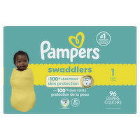 Pampers Swaddlers Swaddlers Diaper Size 1 96 Count, 96 Each