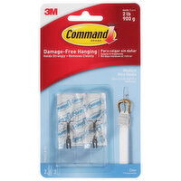 Command Wire Hooks, Clear, Medium, 1 Each