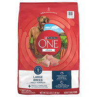 Purina One +Plus Dog Food, Natural, Adult Formula, Large Breed, 16.5 Pound