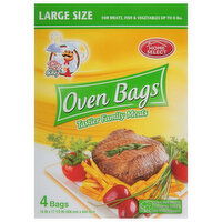 Home Select Oven Bags, Large Size, 4 Each