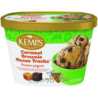 Kemps Caramel Brownie Moose Tracks Frozen Yogurt, 1.5 Quart