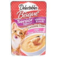 Delectables Lickable Treat, Bisque, with Tuna & Chicken, Senior 10 Yrs+, 1.4 Ounce