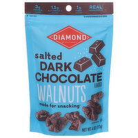 Diamond of California Walnuts, Dark Chocolate Flavored, Salted, 4 Ounce