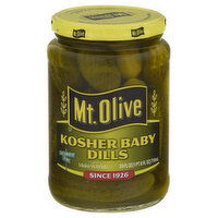 Mt Olive Pickles, Kosher Baby Dills, 24 Ounce