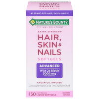 Nature's Bounty Optimal Solutions Hair, Skin & Nails, Extra Strength, 5000 mcg, Advanced, Rapid Release Liquid Softgels, 150 Each