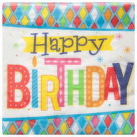 Party Creations Napkins, Bright Birthday, 2 Ply, 16 Each